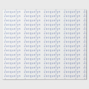 Minimalistische Wit Blauw Plain Elegante Moderne N Cadeaupapier