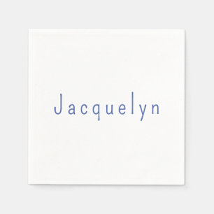 Minimalistische Wit Blauw Plain Elegante Moderne N Servet