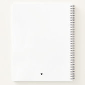 Minimalistische witbruiloftplannen notitieboek (Achterkant)