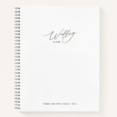 Minimalistische witbruiloftplannen notitieboek (Voorkant)