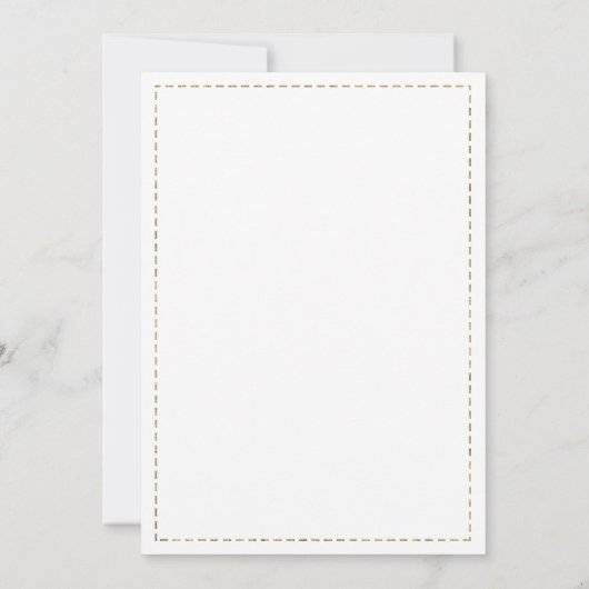 Minimalistische witgouden kalligrafie Save The Dat Kaart (Achterkant)