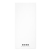 Minimalistische Witte 2 Foto Make-up Haar Prijslij Reclamekaart (Achterkant)