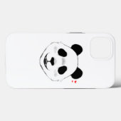 Minimalistische witte achtergrond schattig panda o Case-Mate iPhone case (Achterkant (horizontaal))