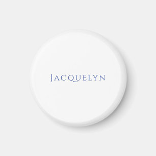 Minimalistische Witte Blau Eenvoudige Elegante Mod Magneet