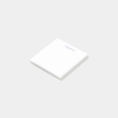 Minimalistische Witte Blau Eenvoudige Elegante Mod Post-it® Notes (Schuin)