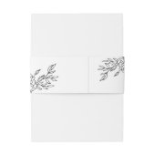 Minimalistische witte bruiloft uitnodigingen wikkel (Achterkant Voorbeeld)