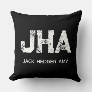 MINIMALISTISCHE WITTE DRIE LETTER MONOGRAM NAAM ZW KUSSEN