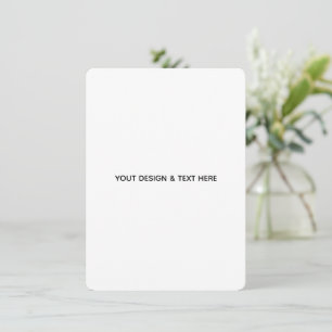 Minimalistische witte elegant voor elke gelegenhei bedankkaart