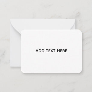 Minimalistische witte elegant voor elke gelegenhei notitiekaartje