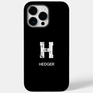 MINIMALISTISCHE WITTE ENKELVOUDIGE LETTER MONOGRAM Case-Mate iPhone 14 PRO MAX HOESJE