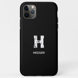 MINIMALISTISCHE WITTE ENKELVOUDIGE LETTER MONOGRAM iPhone 11 PRO MAX HOESJE