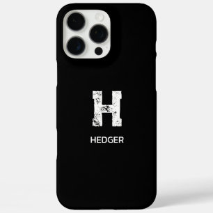 MINIMALISTISCHE WITTE ENKELVOUDIGE LETTER MONOGRAM iPhone 16 PRO MAX HOESJE