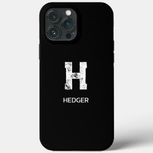 MINIMALISTISCHE WITTE ENKELVOUDIGE LETTER MONOGRAM iPhone 13 PRO MAX HOESJE