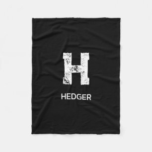 MINIMALISTISCHE WITTE ENKELVOUDIGE LETTER MONOGRAM FLEECE DEKEN