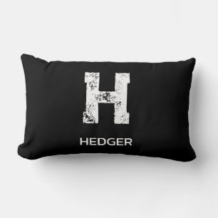 MINIMALISTISCHE WITTE ENKELVOUDIGE LETTER MONOGRAM KUSSEN