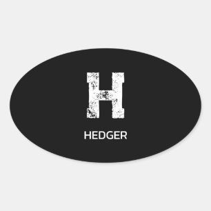 MINIMALISTISCHE WITTE ENKELVOUDIGE LETTER MONOGRAM OVALE STICKER