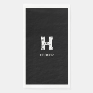 MINIMALISTISCHE WITTE ENKELVOUDIGE LETTER MONOGRAM SERVET