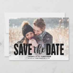 Minimalistische witte foto Bewaar de datum Save The Date