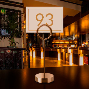 Minimalistische Witte Gouden Tekst Restaurant Kaart