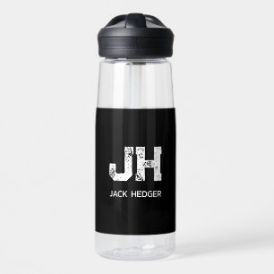 MINIMALISTISCHE WITTE INITIALEN TWEE LETTERS MONOG WATERFLES