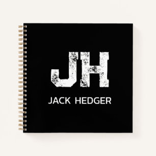 MINIMALISTISCHE WITTE INITIALEN VAN TWEE LETTERS Z NOTITIEBOEK