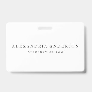 Minimalistische Witte Jurist Zakelijk Professionee Badge