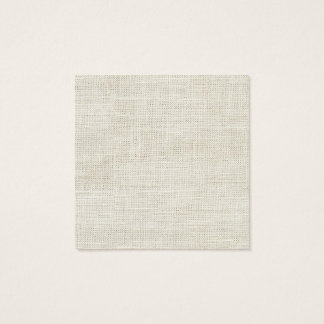 Minimalistische witte linnen Save Date Initialen Vierkante Visitekaartjes