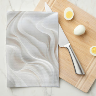 Minimalistische Witte Marmeren Golf Keuken Handdoe Theedoek