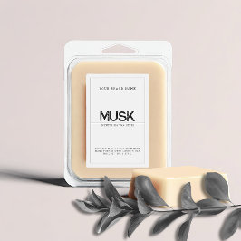 Minimalistische witte moderne elegante soja-was sm voedselcontainer etiket