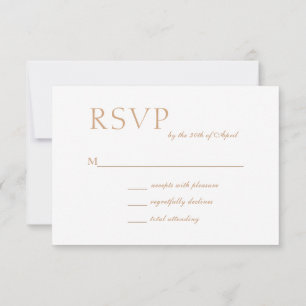 Minimalistische Witte Moderne Moslim Bruiloft RSVP Kaartje