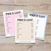 Minimalistische witte pastel QR-code salon prijstl Flyer