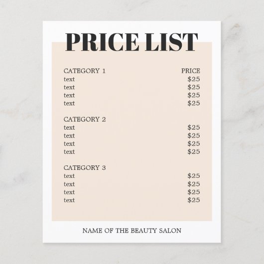 Minimalistische witte pastel vet QR Code Salon Flyer (Voorkant)