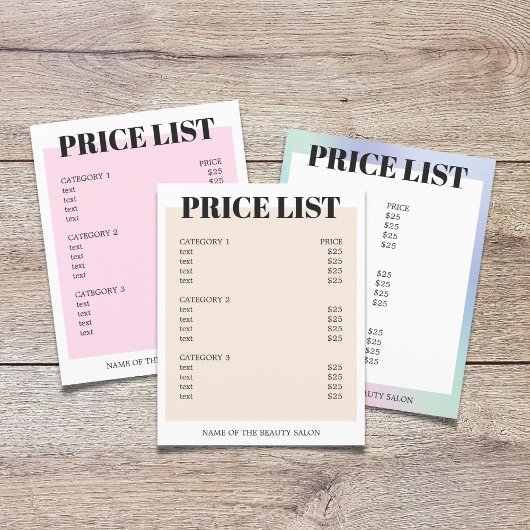 Minimalistische witte pastel vet QR Code Salon Flyer