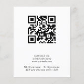 Minimalistische witte pastelkleur QR-code salon pr Flyer (Achterkant)