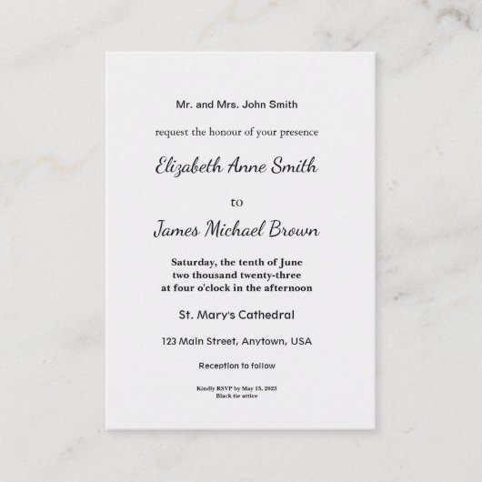 Minimalistische witte welkomstbord Sjabloon (Voorkant)