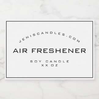 Minimalistische witte zwarte rand eenvoudige stijl voedselcontainer etiket