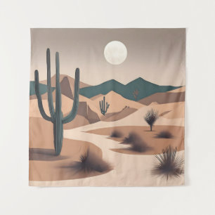 Minimalistische woestijnkunst wandkleed