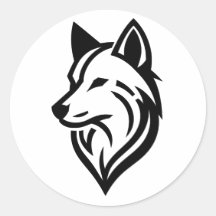 Minimalistische Wolf Face Silhouette