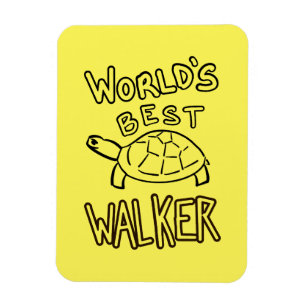 Minimalistische World's Best Walker Schildpad Lijn Magneet
