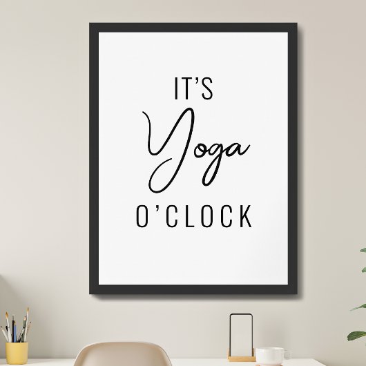Minimalistische Yoga Kunst –  Inspirerend Poster