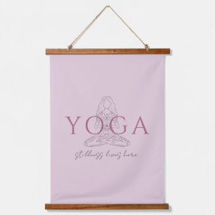Minimalistische Yoga Lotus Pose Yogastudio Hangend Wandkleed