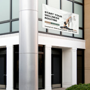 Minimalistische Yoga & Pilates Studio Aanpassen Spandoek