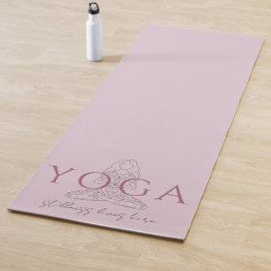 Minimalistische yogalotuspositie yogastudio yogamat