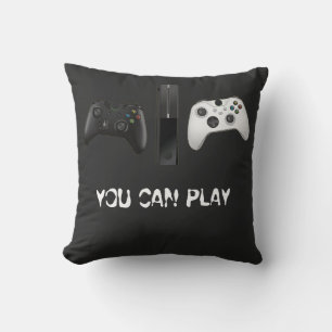 Minimalistische "You Can Play" Gamecontroller Kussen