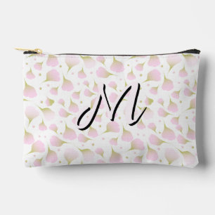 Minimalistische zachte pastelroze initiaal etui