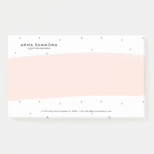 Minimalistische zachte roze & witte penseelstreken post-it® notes