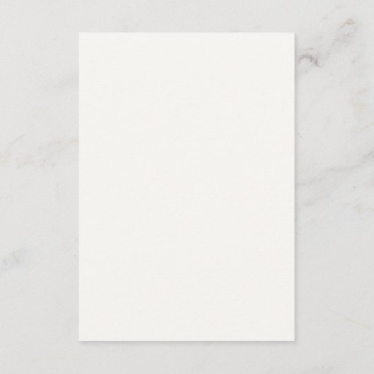 Minimalistische zachte witte bruiloft RSVP kaartje (Achterkant)