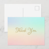 Minimalistische zakelijke bedankbrief in script briefkaart (Voorkant / Achterkant)