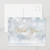 Minimalistische zakelijke bedankbrief in script briefkaart (Voorkant / Achterkant)