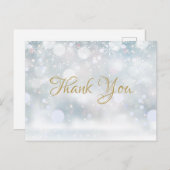 Minimalistische zakelijke bedankje in script briefkaart (Voorkant / Achterkant)